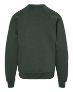 BELLA + CANVAS 3901Y - Youth Sponge Fleece Crewneck Sweatshirt - Heather Forest