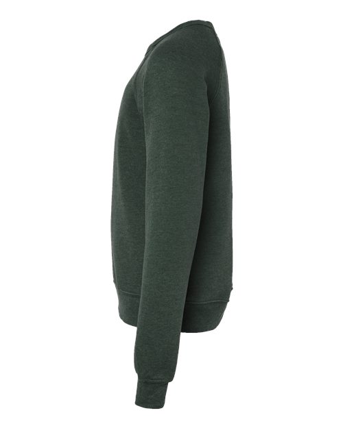 BELLA + CANVAS 3901Y - Youth Sponge Fleece Crewneck Sweatshirt - Heather Forest