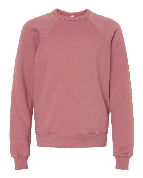 BELLA + CANVAS 3901Y - Youth Sponge Fleece Crewneck Sweatshirt - Mauve