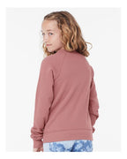 BELLA + CANVAS 3901Y - Youth Sponge Fleece Crewneck Sweatshirt - Mauve