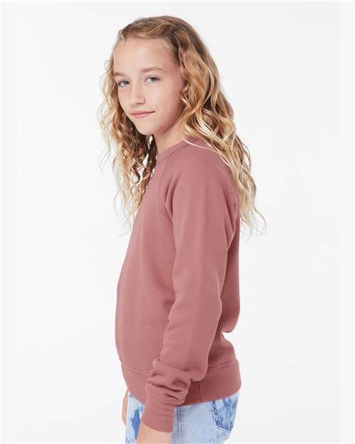BELLA + CANVAS 3901Y - Youth Sponge Fleece Crewneck Sweatshirt - Mauve