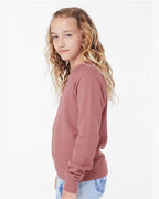 BELLA + CANVAS 3901Y - Youth Sponge Fleece Crewneck Sweatshirt - Mauve