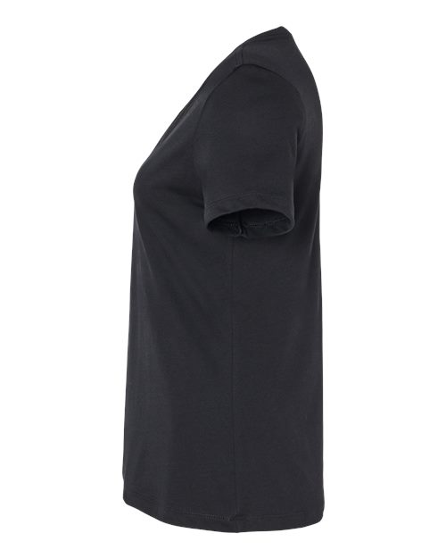 BELLA + CANVAS 6405CVC - Women's Relaxed Heather CVC V-Neck Tee - Solid Black Blend