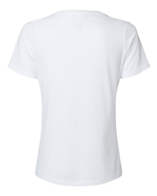 BELLA + CANVAS 6405CVC - Women's Relaxed Heather CVC V-Neck Tee - Solid White Blend