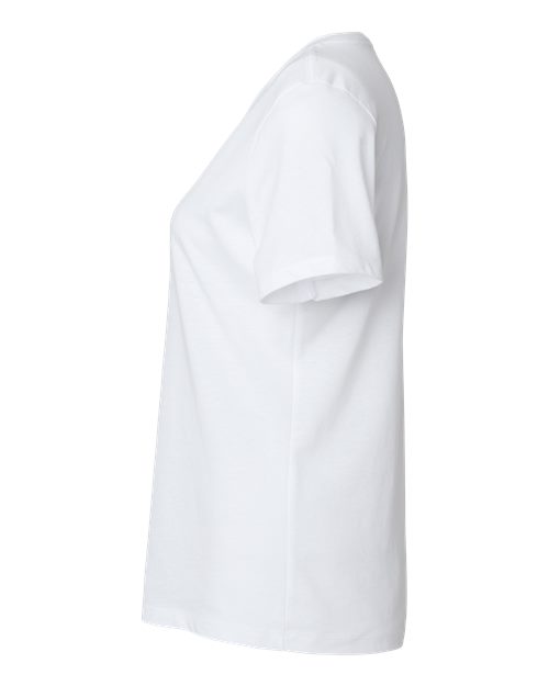 BELLA + CANVAS 6405CVC - Women's Relaxed Heather CVC V-Neck Tee - Solid White Blend