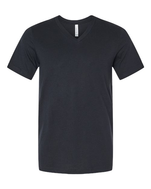 BELLA + CANVAS 3005CVC - Unisex Heather CVC V-Neck Tee - Solid Black Blend