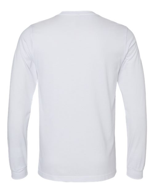 BELLA + CANVAS 3501CVC - Heather CVC Long Sleeve Tee - Solid White Blend