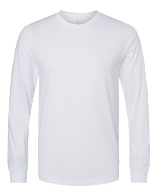 BELLA + CANVAS 3501CVC - Heather CVC Long Sleeve Tee - Solid White Blend