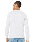 BELLA + CANVAS 3501CVC - Heather CVC Long Sleeve Tee - Solid White Blend
