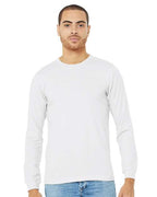 BELLA + CANVAS 3501CVC - Heather CVC Long Sleeve Tee - Solid White Blend