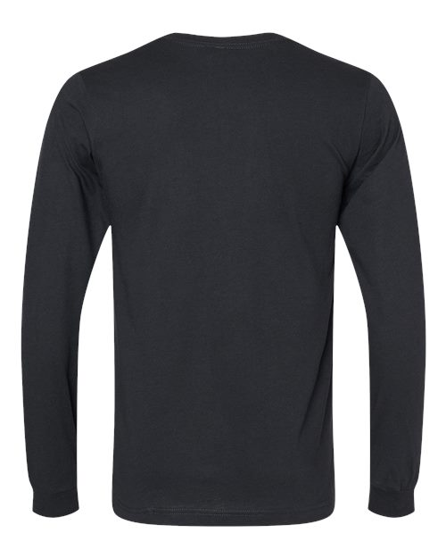 BELLA + CANVAS 3501CVC - Heather CVC Long Sleeve Tee - Solid Black Blend
