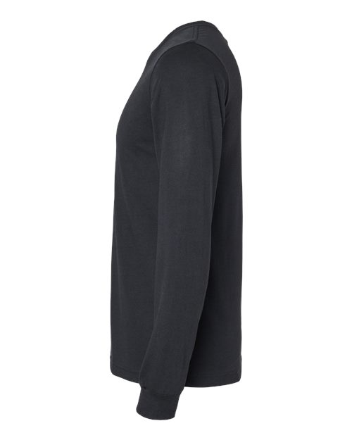BELLA + CANVAS 3501CVC - Heather CVC Long Sleeve Tee - Solid Black Blend