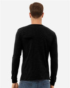 BELLA + CANVAS 3501CVC - Heather CVC Long Sleeve Tee - Solid Black Blend