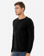 BELLA + CANVAS 3501CVC - Heather CVC Long Sleeve Tee - Solid Black Blend
