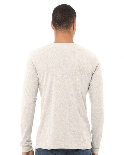 BELLA + CANVAS 3513 - Unisex Triblend Long Sleeve Tee - Oatmeal Triblend
