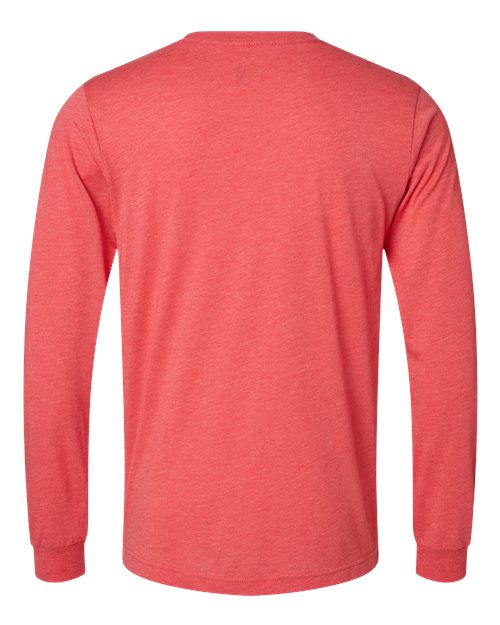 BELLA + CANVAS 3513 - Unisex Triblend Long Sleeve Tee - Red Triblend