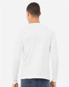 BELLA + CANVAS 3513 - Unisex Triblend Long Sleeve Tee - Solid White Triblend