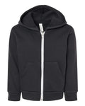 BELLA + CANVAS 3739T — Toddler Sponge Fleece Full-Zip Hoodie Sweatshirt — Black