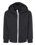 BELLA + CANVAS 3739T — Toddler Sponge Fleece Full-Zip Hoodie Sweatshirt — Black