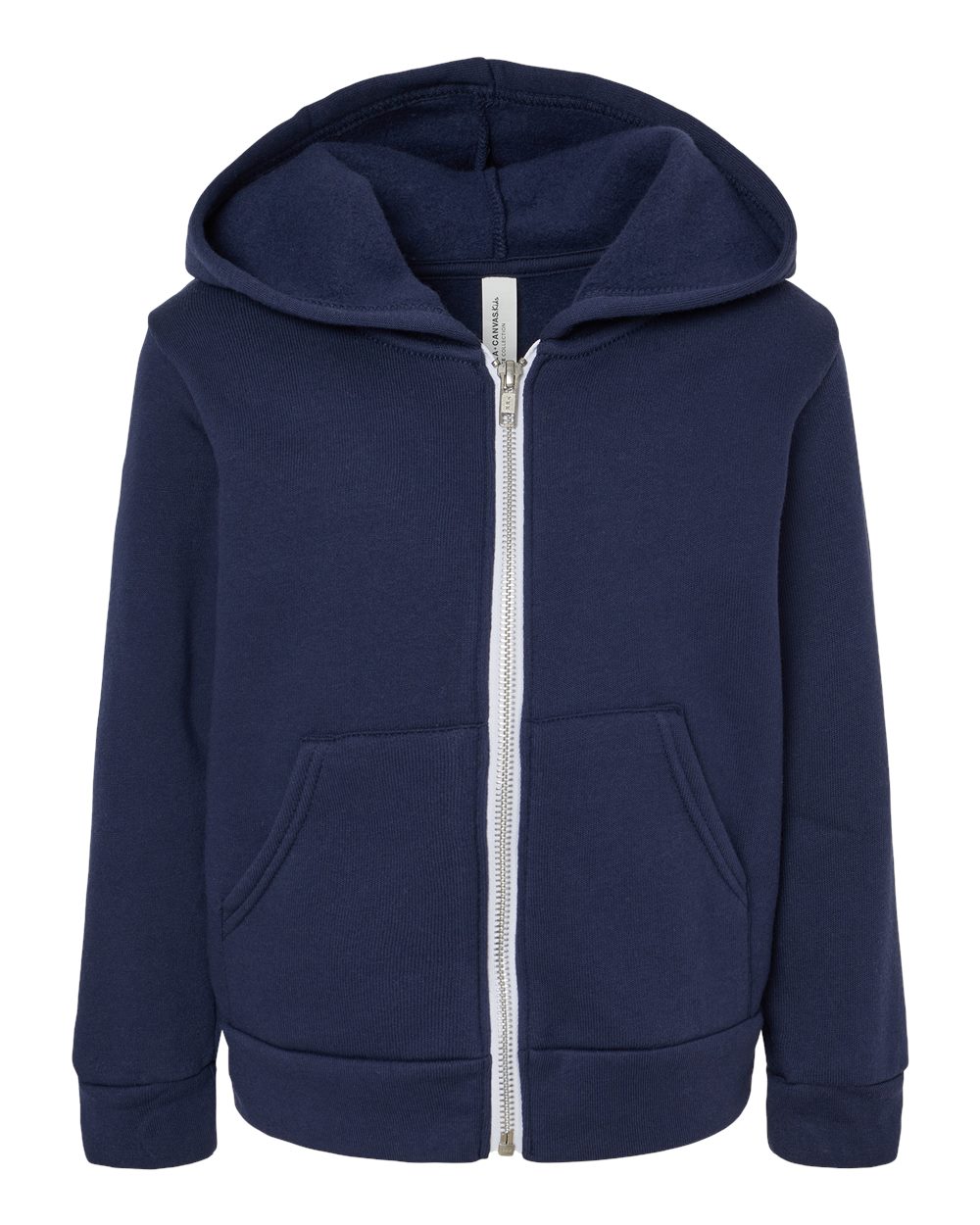 BELLA + CANVAS 3739T — Toddler Sponge Fleece Full-Zip Hoodie Sweatshirt — Navy