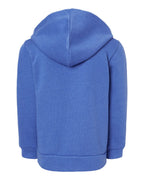 BELLA + CANVAS 3739T — Toddler Sponge Fleece Full-Zip Hoodie Sweatshirt — Heather True Royal (flat)