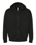 BELLA + CANVAS 3759 - Unisex Sponge Fleece DTM Full-Zip Hoodie Sweatshirt - Black
