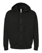 BELLA + CANVAS 3759 - Unisex Sponge Fleece DTM Full-Zip Hoodie Sweatshirt - Black