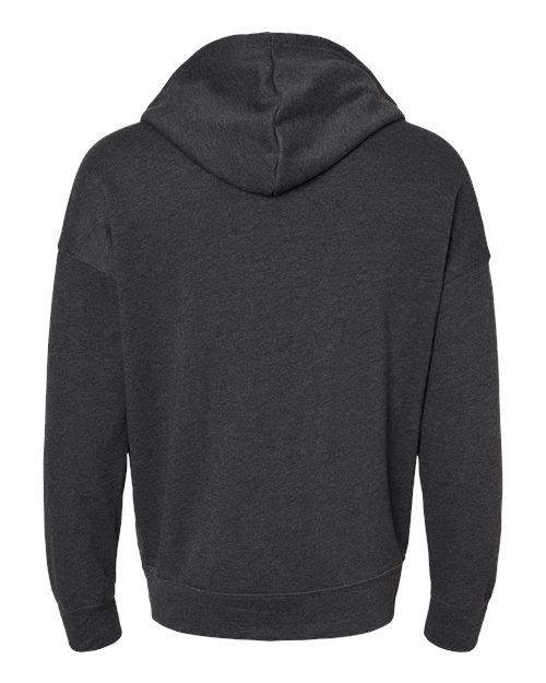 BELLA + CANVAS 3759 - Unisex Sponge Fleece DTM Full-Zip Hoodie Sweatshirt - Dark Grey Heather