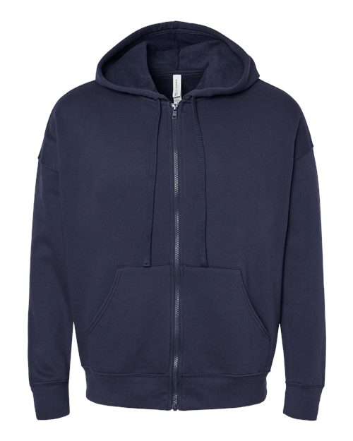 BELLA + CANVAS 3759 - Unisex Sponge Fleece DTM Full-Zip Hoodie Sweatshirt - Navy