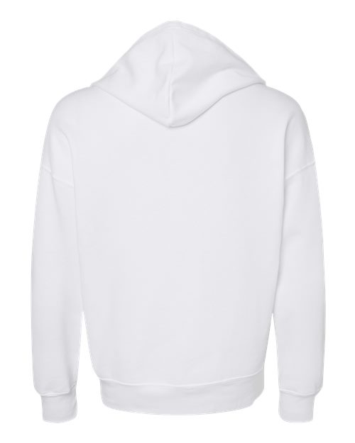 BELLA + CANVAS 3759 - Unisex Sponge Fleece DTM Full-Zip Hoodie Sweatshirt - White
