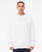 BELLA + CANVAS 3759 - Unisex Sponge Fleece DTM Full-Zip Hoodie Sweatshirt - White
