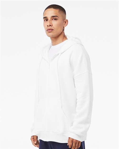 BELLA + CANVAS 3759 - Unisex Sponge Fleece DTM Full-Zip Hoodie Sweatshirt - White