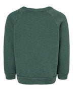 BELLA + CANVAS 3901T - Toddler Sponge Fleece Raglan Crewneck Sweatshirt - Heather Forest