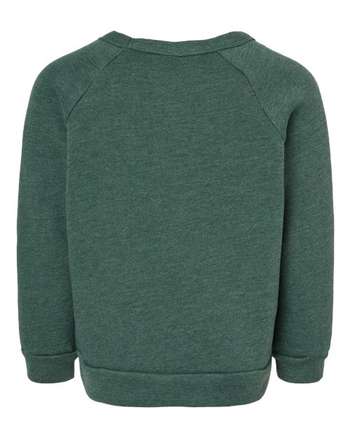 BELLA + CANVAS 3901T - Toddler Sponge Fleece Raglan Crewneck Sweatshirt - Heather Forest