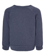 BELLA + CANVAS 3901T - Toddler Sponge Fleece Raglan Crewneck Sweatshirt - Heather Navy