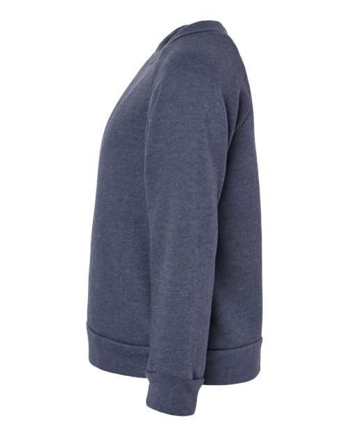 BELLA + CANVAS 3901T - Toddler Sponge Fleece Raglan Crewneck Sweatshirt - Heather Navy