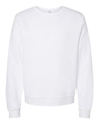 BELLA + CANVAS 3911 - Unisex Sponge Fleece Classic Crewneck Sweatshirt - White