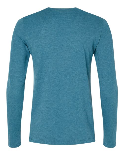 BELLA + CANVAS 6500 - Womens Jersey Long Sleeve Tee - Heather Deep Teal