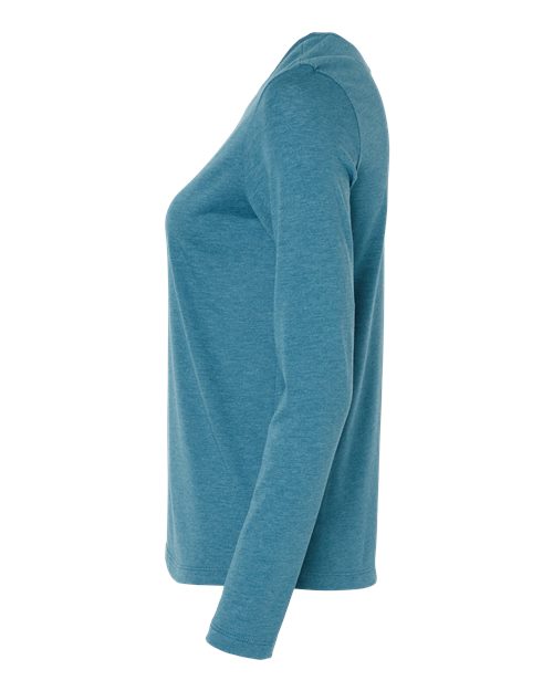 BELLA + CANVAS 6500 - Womens Jersey Long Sleeve Tee - Heather Deep Teal
