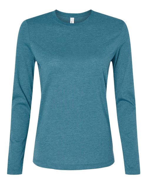 BELLA + CANVAS 6500 - Womens Jersey Long Sleeve Tee - Heather Slate