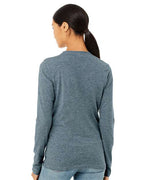 BELLA + CANVAS 6500 - Womens Jersey Long Sleeve Tee - Heather Slate