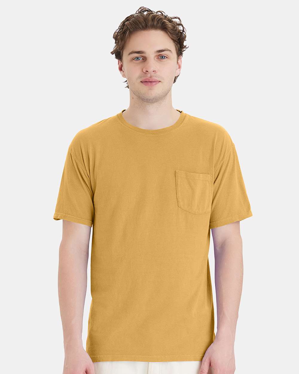 ComfortWash by Hanes GDH150 - Unisex Garment-Dyed Pocket T-Shirt — Artisan Gold