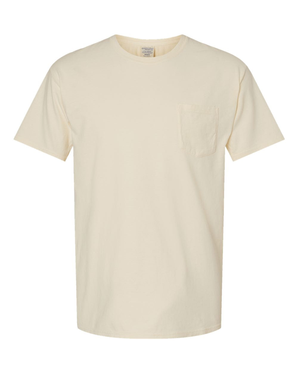 ComfortWash by Hanes GDH150 - Unisex Garment-Dyed Pocket T-Shirt — Parchment (flat)