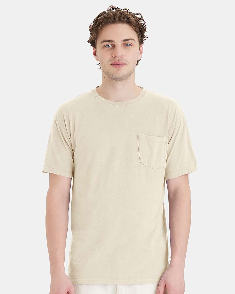 ComfortWash by Hanes GDH150 - Unisex Garment-Dyed Pocket T-Shirt — Parchment