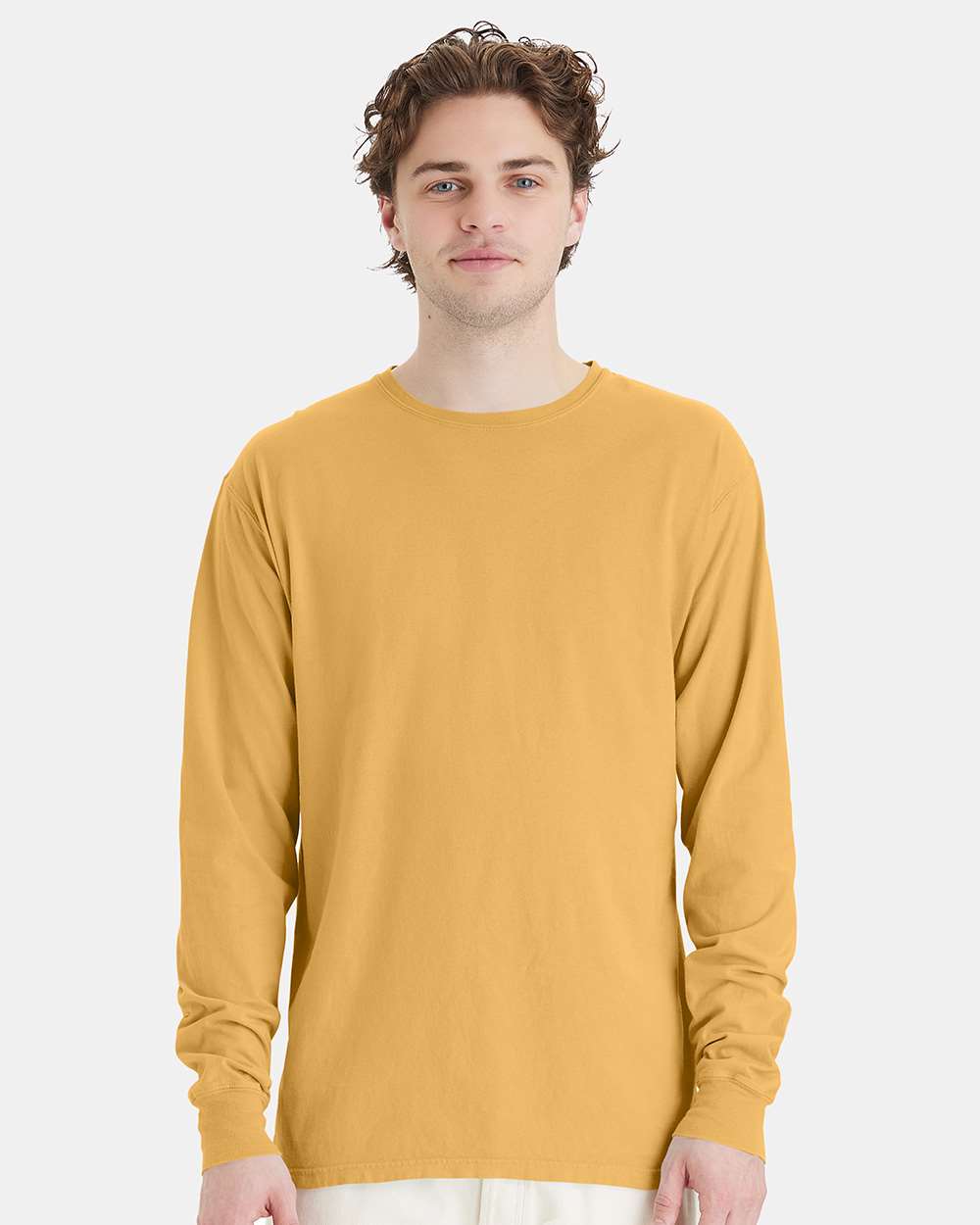ComfortWash by Hanes GDH200 - Unisex Garment-Dyed Long Sleeve T-Shirt — Artisan Gold