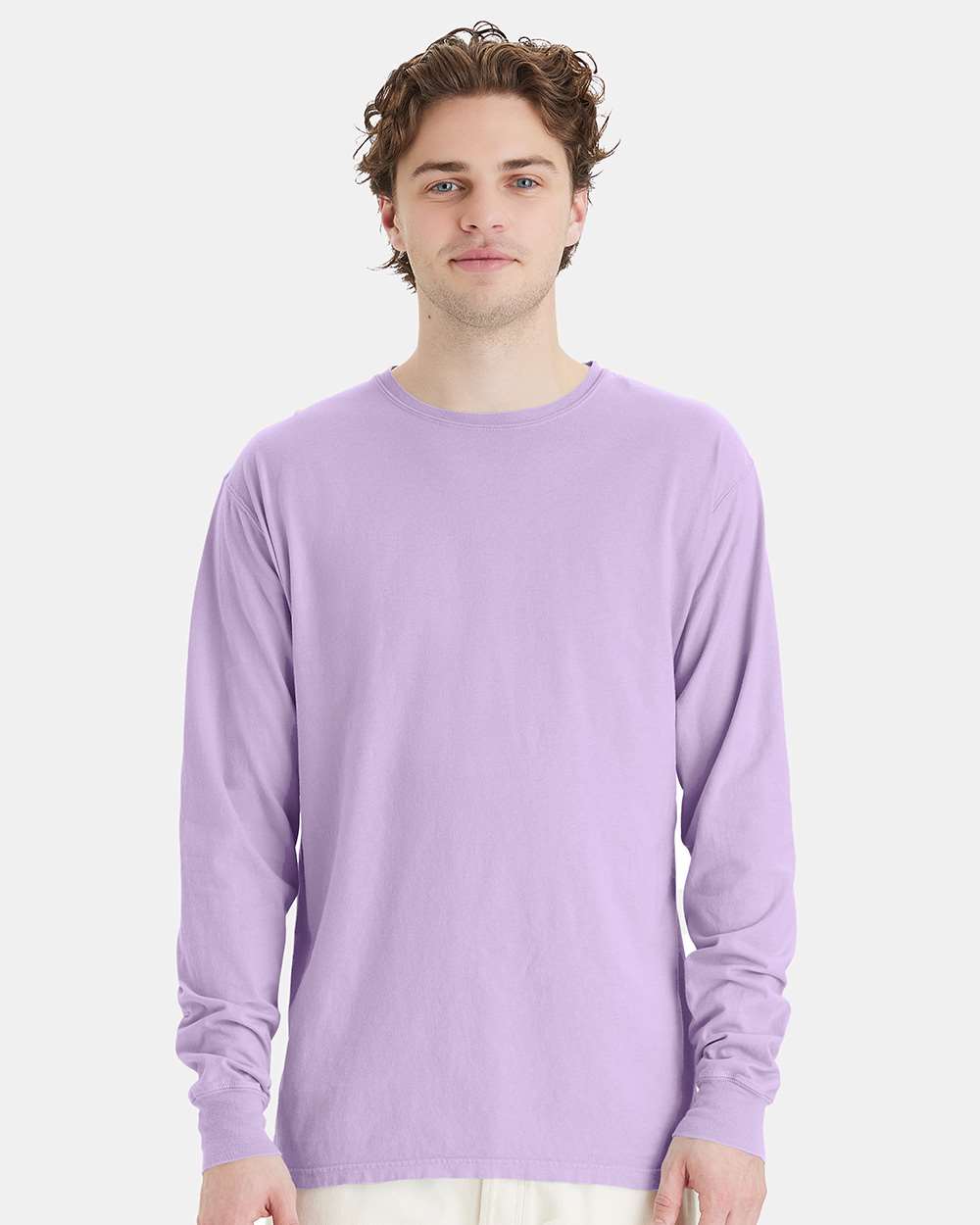 ComfortWash by Hanes GDH200 - Unisex Garment-Dyed Long Sleeve T-Shirt — Future Lavender