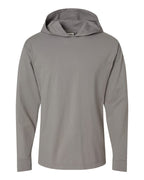 ComfortWash by Hanes GDH280 - Unisex Garment-Dyed Jersey Hooded Long Sleeve T-Shirt — Concrete Grey (flat)
