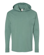 ComfortWash by Hanes GDH280 - Unisex Garment-Dyed Jersey Hooded Long Sleeve T-Shirt — Cypress Green (flat)