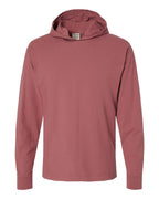 ComfortWash by Hanes GDH280 - Unisex Garment-Dyed Jersey Hooded Long Sleeve T-Shirt — Nantucket Red (flat)