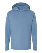 ComfortWash by Hanes GDH280 - Unisex Garment-Dyed Jersey Hooded Long Sleeve T-Shirt — Saltwater (flat)